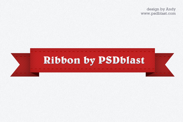 Red Ribbon Graphic PSD