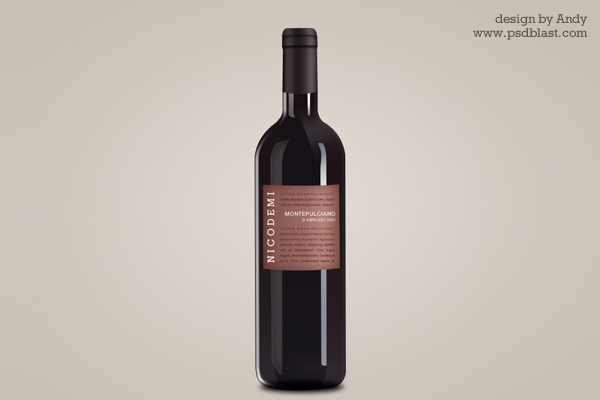 Wine Bottle PSD
