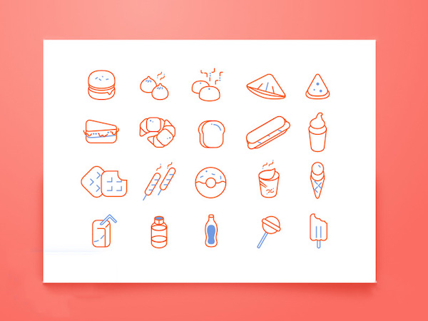 20 Free Sketchapp Food Icons