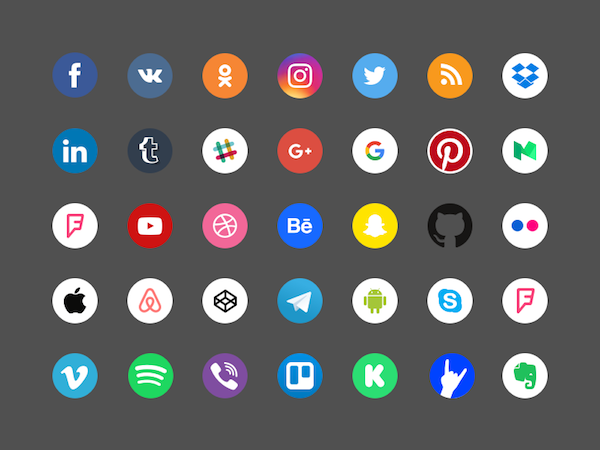 35 Free Social Icons