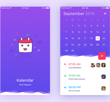 Kalendar App UI Template